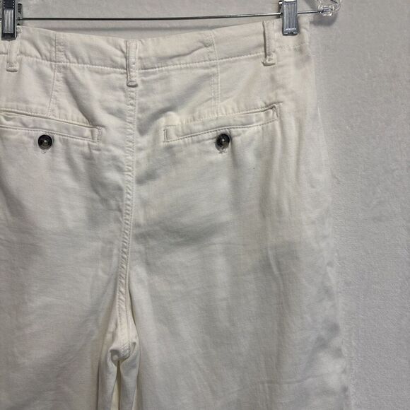 Free People Women's Abby Pleated Baggy Chino High Rise Pants Size 2 Cream Ivory - Picture 9 of 14